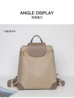 Mochila antirrobo para mujer Nuevas y elegantes mochilas para ir al trabajo Mochila de viaje al aire libre para mujer Bolsa de cuero adhesiva Bolsas urbanas de moda estética Bolsas de libros de color azul - details 18