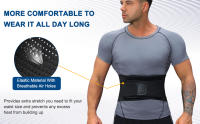 Cinturón de soporte Lumbar ajustable para espalda, correa de cintura transpirable para alivio del dolor de espalda baja, escoliosis, hernia de disco, ciática - details 2