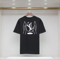 Camiseta Deportiva de Algodón Puro para Hombres Cuello Redondo, Estampado de Logo Delantero, Estilo Básico Casual para el Verano - details 1