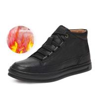 Botas de nieve negras de invierno para hombre para calidez, ocio al aire libre, zapatos modernos y de moda. - details 10