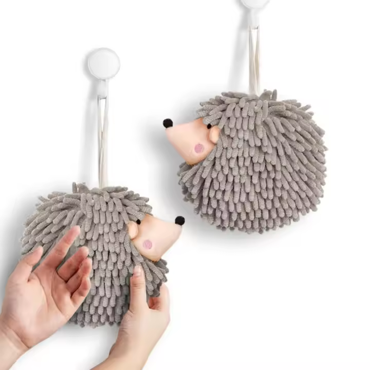 2 Piezas Erizo Baño Toallas Decorativas Accesorios de Cocina y Baño, Suaves, Absorbentes - 1