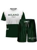 Conjunto Casual de Moda Callejera para Hombres Camiseta y Pantalones de Dos Piezas Impresos en 3D - details 9