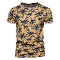 Novedad de verano, camiseta estampada, camisa de fondo para hombre con cuello redondo a la moda, top informal para hombre - details 22