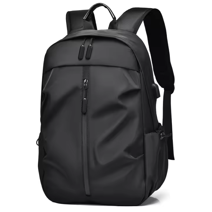 Moqueta Ligera de 20L Mejorada para Hombres y Mujeres con Compartimento para Portátil y Puerto de Carga USB - Correas Ajustables, Poliéster para Viajes, Trabajo, Escuela, Negocios - Carbón, Bolso de Transporte |   Diseño minimalista |   Textura Suave, Moc - 1