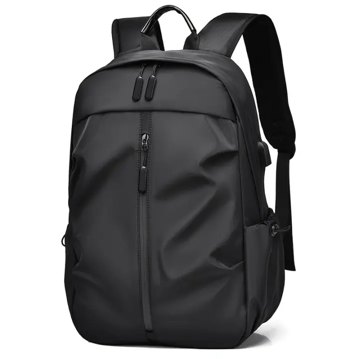 Moqueta Ligera de 20L Mejorada para Hombres y Mujeres con Compartimento para Portátil y Puerto de Carga USB - Correas Ajustables, Poliéster para Viajes, Trabajo, Escuela, Negocios - Carbón, Bolso de Transporte |   Diseño minimalista |   Textura Suave, Moc - 1