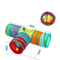 Túnel de Gato Práctico Juguete de Tubo Plegable Arcoiris para Exercicio y Ocultación de Cachorros y Gatos Uso Interior y Exterior - details 5