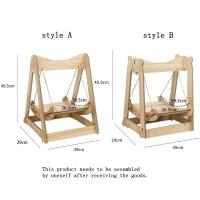 Hamaca con columpio para gatos extraíble, mecedora lavable de doble capa para gatos, divertidas hamacas colgantes de madera para cachorros, dormitorio - details 0
