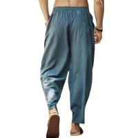 Pantalones de lino y algodón para hombre, ropa de calle transpirable, de Color sólido, informal, para correr, primavera y verano - details 13