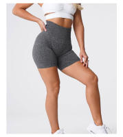 Pantalones cortos de LICRA sin costuras para mujer, Shorts elásticos para Fitness, transpirables, levantamiento de cadera, ocio, deportes, correr, novedad - details 2