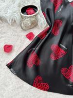 Mini camisón de mujer sin espalda con cuello en V con estampado satinado, pijamas, pijamas sexy cosplay - details 16