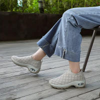 Zapatillas de moda para mujer Fly Weave One Foot Estribo Zapatos Casuales Transpirable Simple Air Cushion Zapatillas - details 5