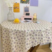 Manteles estampados para decoración del hogar, cubiertas de mesa con estampado de lavanda rosa para dormitorios - details 3