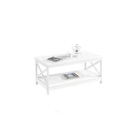 Muebles Entrada Recibidor Consola Recibidor Estrecha Mesa Recibidor Auxiliar de Forma X para Salón, Pasillo Blanca 101,5x30x81cm - details 11