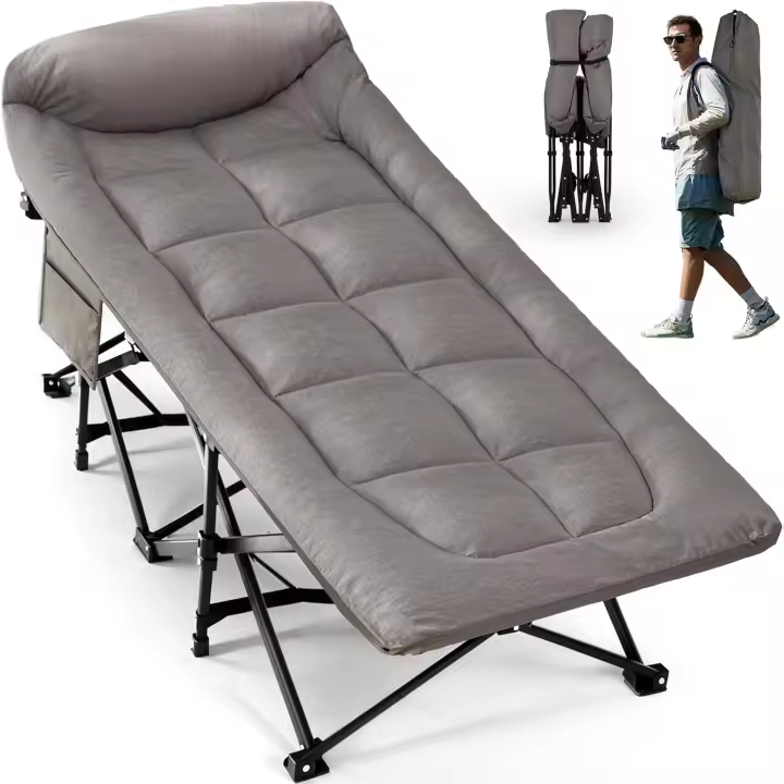 Cama de Campo Plegable Cama de Almohada Inflable 190 x 70 x 40 cm Soporta hasta 250 kg - 1