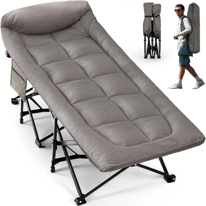 Cama de Campo Plegable Cama de Almohada Inflable 190 x 70 x 40 cm Soporta hasta 250 kg - 1