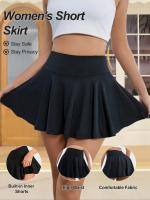 Falda pantalón de tenis para mujer, falda atlética de secado rápido con pantalones cortos incorporados, faldas pantalón deportivas ligeras para entrenamiento - details 0