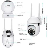 Cámara de vigilancia KEPEAK 5G con Wifi 2MP, CCTV, PTZ, IP, seguimiento humano inteligente, visión nocturna, impermeable para exteriores Aplicación, smartphone, cableado eléctrico - details 13