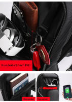 Bolso bandolera de pecho multifunción Oxford impermeable para hombre, de gran capacidad, para exteriores - details 4