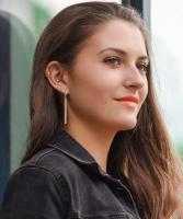 Pendientes de Palo Geométrico de Estilo Punk de 14K Oro-Plata Largos y Gruesos para Mujeres - details 4
