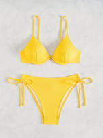 Nuevo traje de baño sexy con espalda descubierta y soporte de acero dividido de Yiyong, bikini con cordones de color sólido para mujer - details 27
