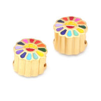 Pulseras de Brass Dorado Mate 4PCS Grande Agujero Abalorios para Hacer Joyas DIY - details 171