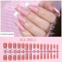 120pcs Uñas Postizas De Acrílico Mediano Cuadrado En Colores Marrón Rosa Base Mate Falsas Uñas Para Mujeres Y Niñas Estilo Francés - details 3