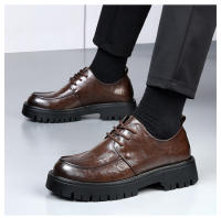 Nueva plataforma de moda, zapatos casuales, zapatos de cuero de punta grande para hombres de negocios británicos, cuero genuino - details 25