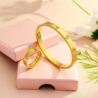 Anillo cruzado de cristal CZ de acero inoxidable Moda para mujeres y hombres Color oro rosa - details 7