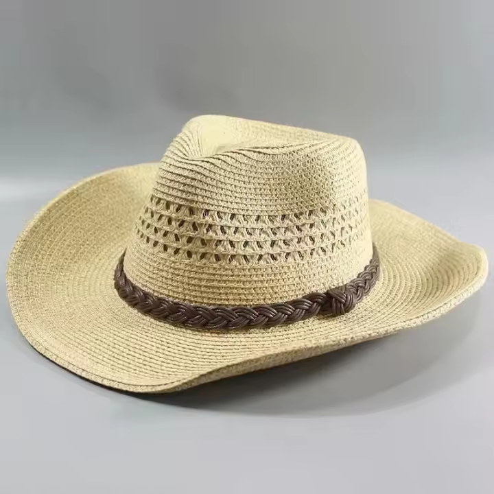 Sombrero de paja hueco de alta calidad para hombre, gorra plegable de playa de ala ancha, talla grande de hueso grande, sombrero Fedora con protección solar de 58CM, 60CM y 62CM - 1