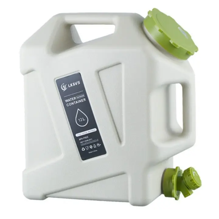 Cubo para beber al aire libre de 12L, contenedor portátil de almacenamiento de agua de gran capacidad, tanque de agua para acampar resistente al desgaste a prueba de fugas - 1