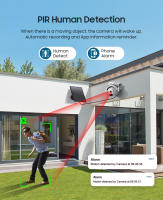 Camara de vigilancia exterior solar WIFI inteligente solar HD 360 grados alarma 4G vigilancia - details 3