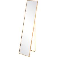 Espejo de Pie para Vestidor de Aluminio Dorado Minimalista de Cuerpo Entero de 151x35 cm - details 0