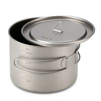 Lixada - maceta colgante portátil de titanio ultraligera, 900 ml/1600 ml, con asa plegable con tapa, utilizada para acampar al aire libre, hacer senderismo, - details 41