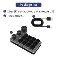 Programming ro Custom Keyboard 12 3 Knobs RGB 18 Character One Key Password Copy Paste nical Hotswap Keypad - details 5