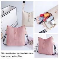 Bolsos cruzados de Color sólido con correa con estampado de letras simples, bolso de mensajero, bolsos de hombro, bolsos de mujer - details 8