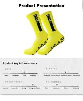 Calcetines de Fútbol de Moda Antideslizantes 6 Pares Medias Altas para Hombres - details 1