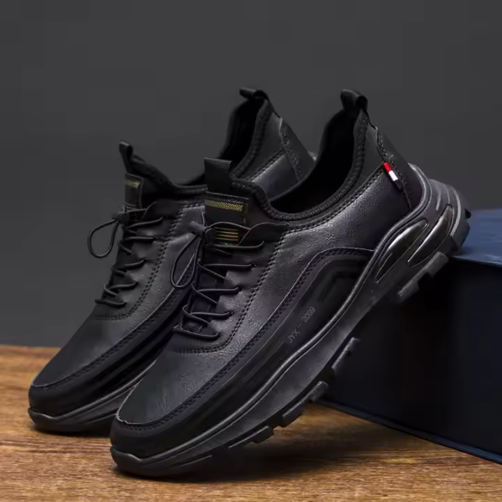 Nuevos Zapatos Deportivos Para Hombres, Zapatos Casuales De Cuero, Zapatos Transpirables Bajos - 1
