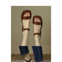 Sandalias de Mujer 2025 Estilo Sofisticado Transpirable con Tacón Bajo Piel Ecológica Certificada - details 7