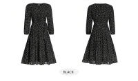 Vestido de cintura con lazo floral estilo casual de vacaciones para mujer Primavera Verano - details 4