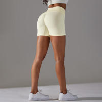 Pantalones cortos de yoga para mujer, pantalones cortos Fiess para correr, ciclismo, transpirables, cintura alta, entrenamiento, gimnasio, verano - details 36