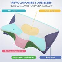 Almohada Viscoelástica Cervical 2 En 1, almohadilla Ortopédica Ergonómica Con Contorno, 1 unidad - details 4