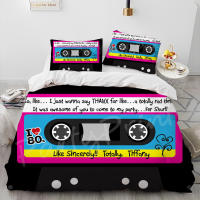 Juego de Ropa de Cama con Música Retro y Nostálgica Funda de Edredón y Funda de Almohada para Cama King Queen Tamaño - details 8