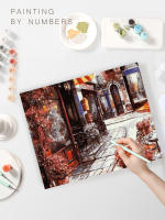 RUOPOTY-pintura abstracta por números para adultos, pinturas acrílicas decorativas, imagen de paisaje, Kits de manualidades - details 1