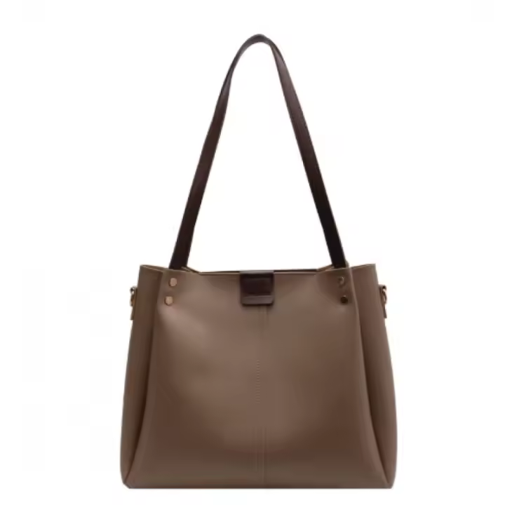 Bolso de hombro para mujer minimalista de cuero vegano, bolso cruzado, bolso de mano diario con correa de hombro desmontable - 1