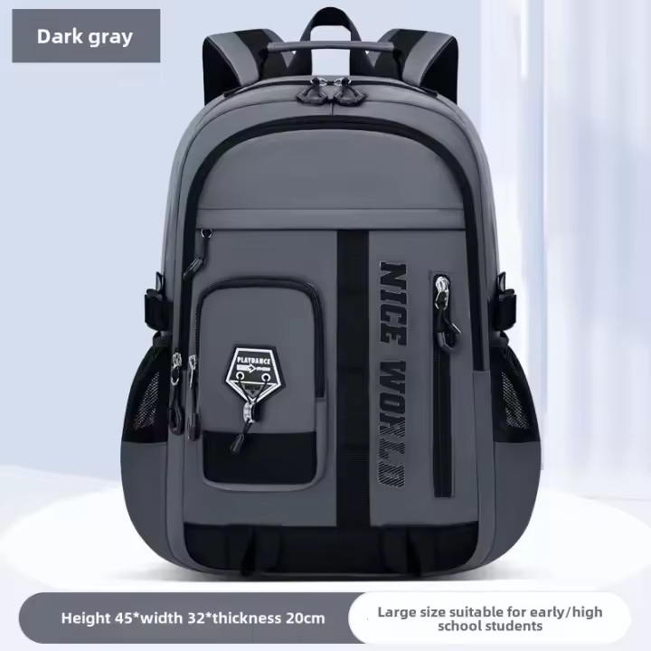 Mochila Escolar para adolescentes para niños y niñas, mochila Grande y fresco para estudiantes con muchos bolsos, mochilas para Escuela Secundaria University - 1