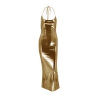 Vestidos de Verano para Mujer Ropa de Baile con Lazos Vestido Largo Sexy con Espalda Descubierta y Cuello Halter Ropa Ajustada Suave con Hombros Descubiertos para Mujer - details 16