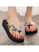 Zapatillas de moda Retro para mujer, chanclas informales de verano, Sandalias planas de playa, zapatillas planas de Punta abierta para mujer - details 4