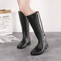 Botas de lluvia impermeables para mujer, zapatos de jardín, botas de goma de PVC, botas antideslizantes hasta la rodilla, botas de pesca - details 12