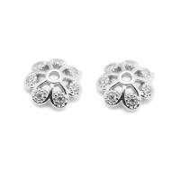 20 piezas de latón y circonita de Color dorado de 18K, tapas de cuentas de flores, suministros de joyería Diy de alta calidad, accesorios para collares y pendientes - details 1