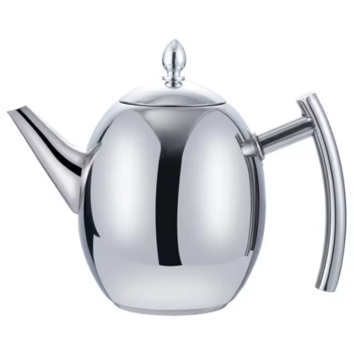 Tetera de acero inoxidable con colador de té, juego de Infusor de té, tetera infusora para inducción, 2L - 1